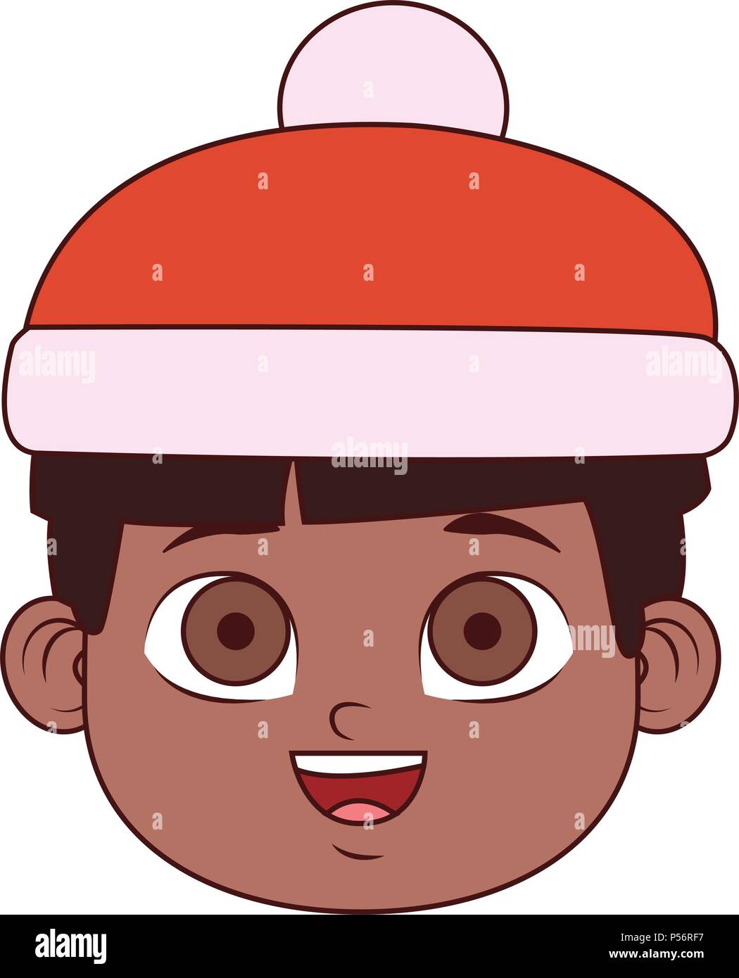 Cute boy face with beanie hat Stock Vector Image & Art - Alamy