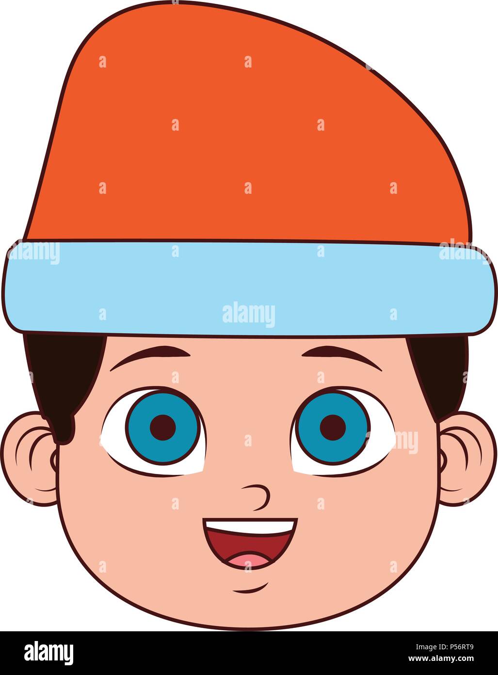 Cute boy face with beanie hat Stock Vector Image & Art - Alamy