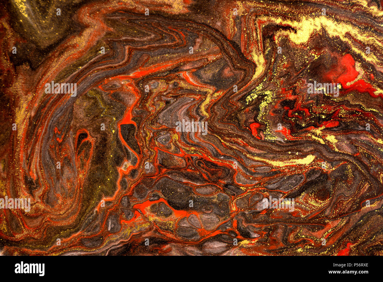 Exploding Red Paint Glitter paint swirl red brown hi-res stock photography and images - Alamy