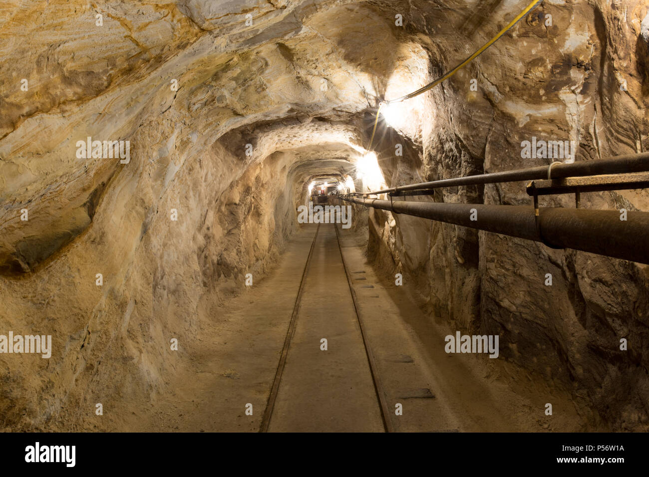 Inside Hazel-Atlas Mine in Black Diamond Regional Preserve. Stock Photo