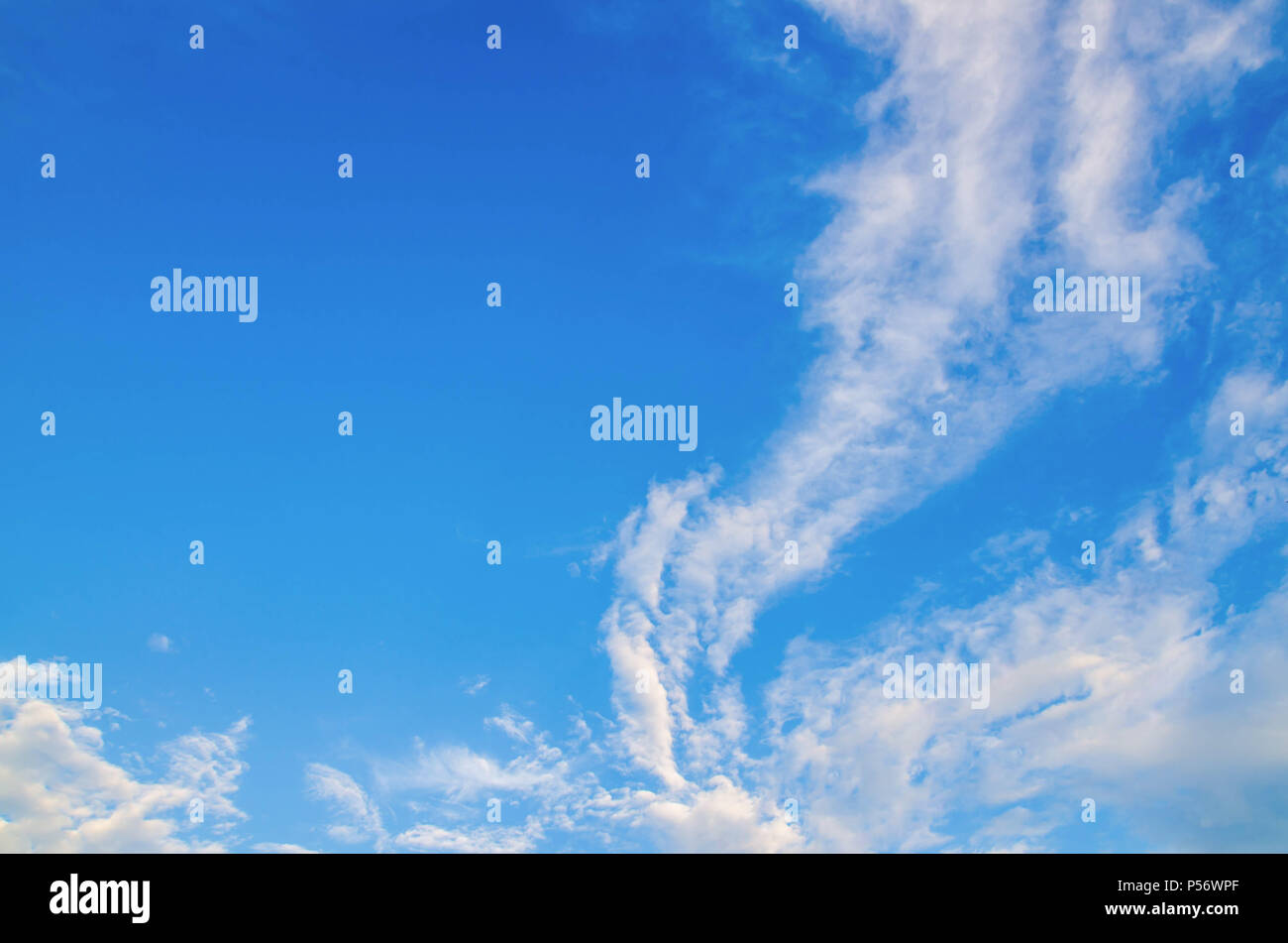 Blue sky with white Clouds in summer Stock Photo - Alamy