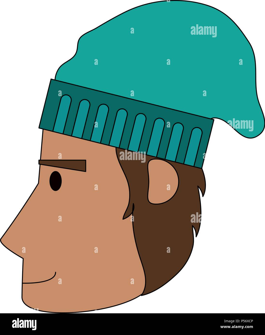 Man with beanie hat Stock Vector Image & Art - Alamy