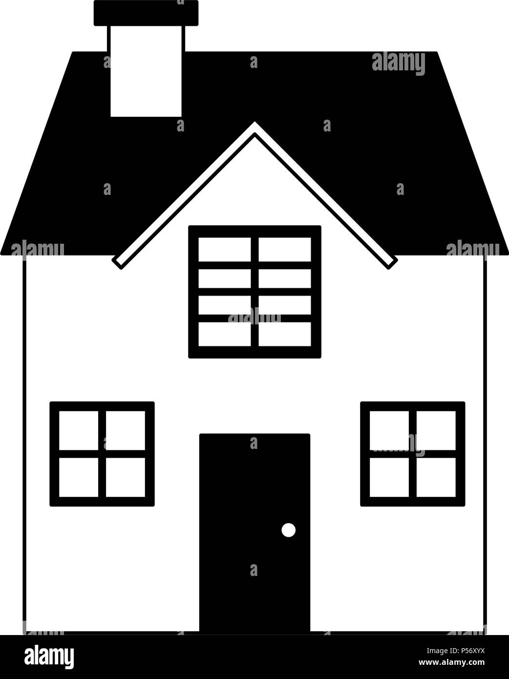 House real estate in black and white Stock Vector Image & Art - Alamy