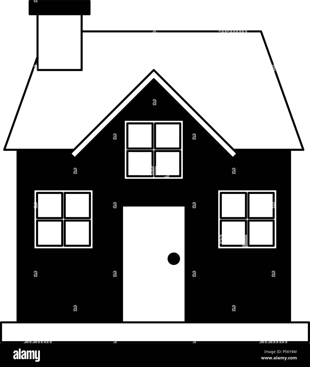 House real estate in black and white Stock Vector Image & Art - Alamy
