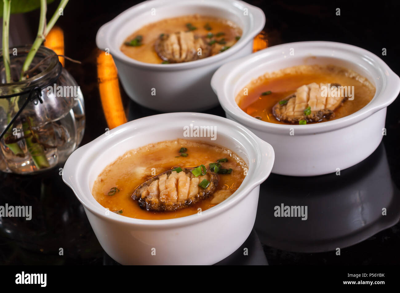 stewed egg with Abalone Stock Photo Alamy