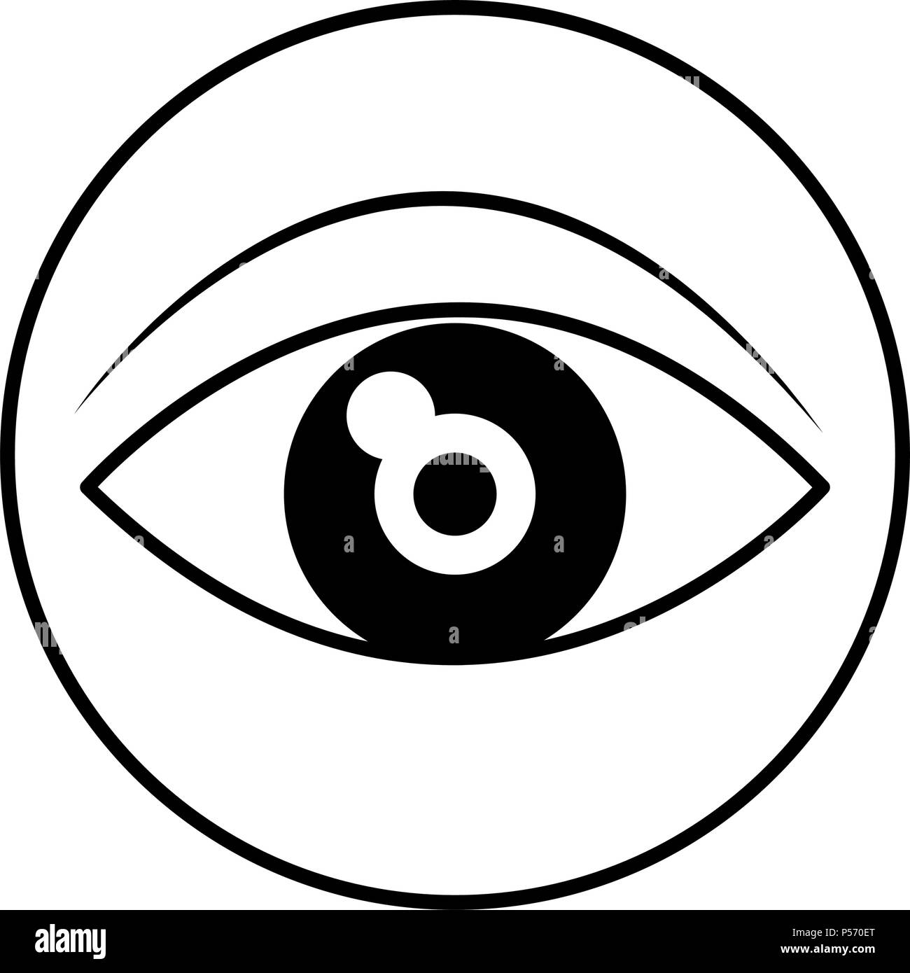 Human eye isolated in black and white Stock Vector Image & Art - Alamy