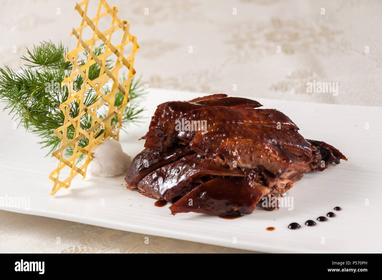 Duck Seasoned with Soy Sauce Stock Photo - Alamy