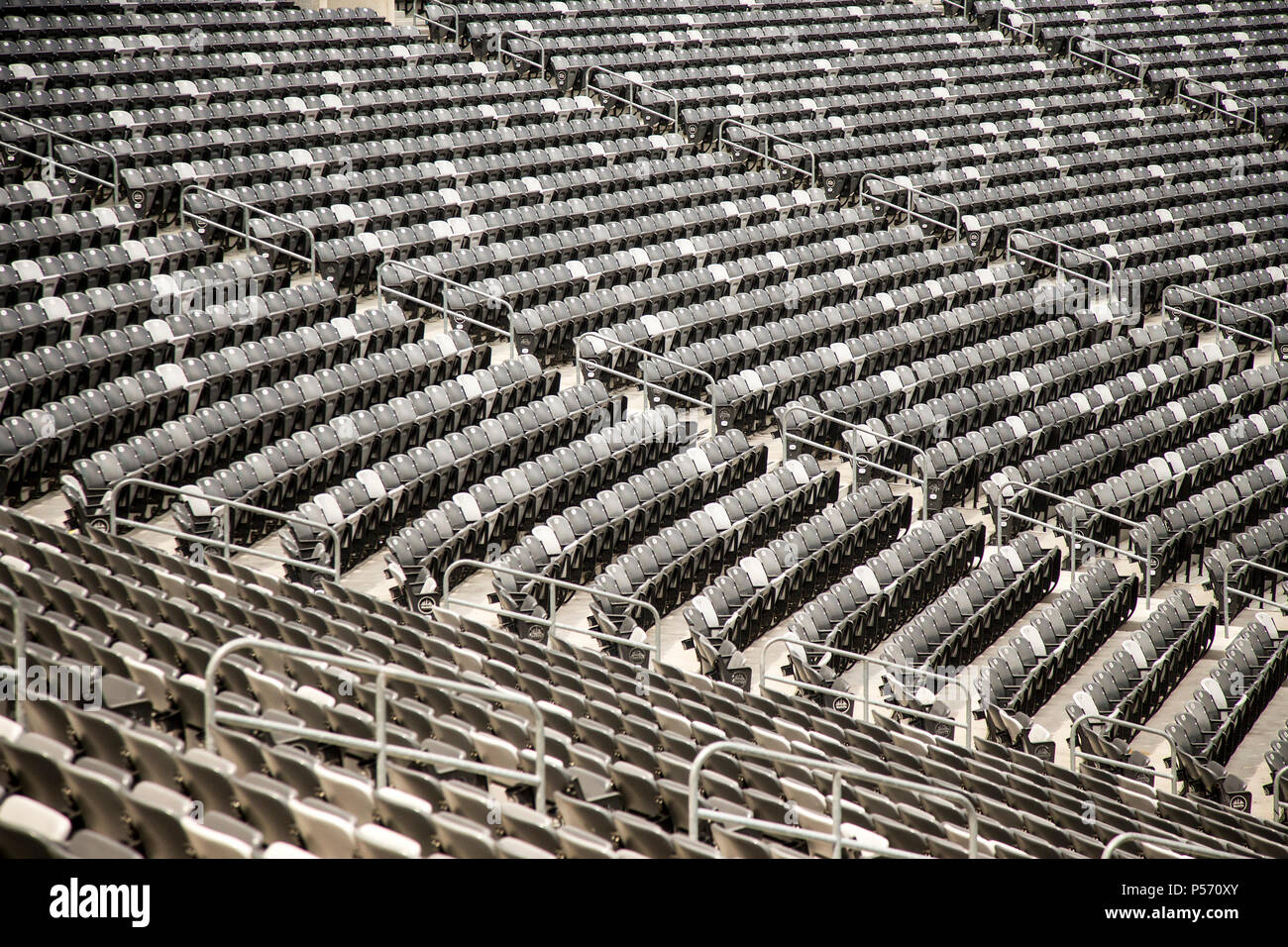 Empty seats at MetLife Stadium in East Rutherford, NJ Stock Photo