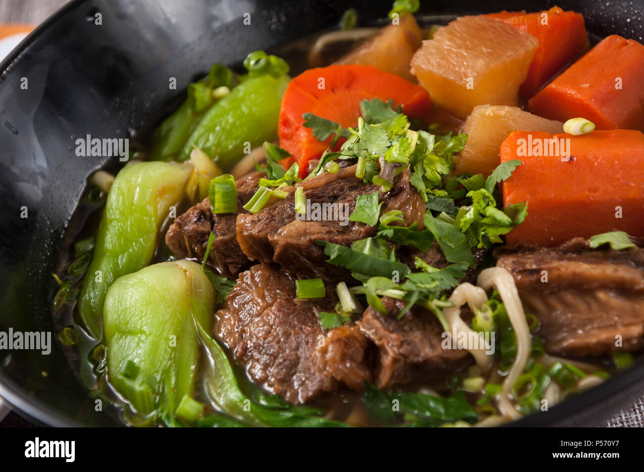 Braised beef noodle Stock Photo Alamy