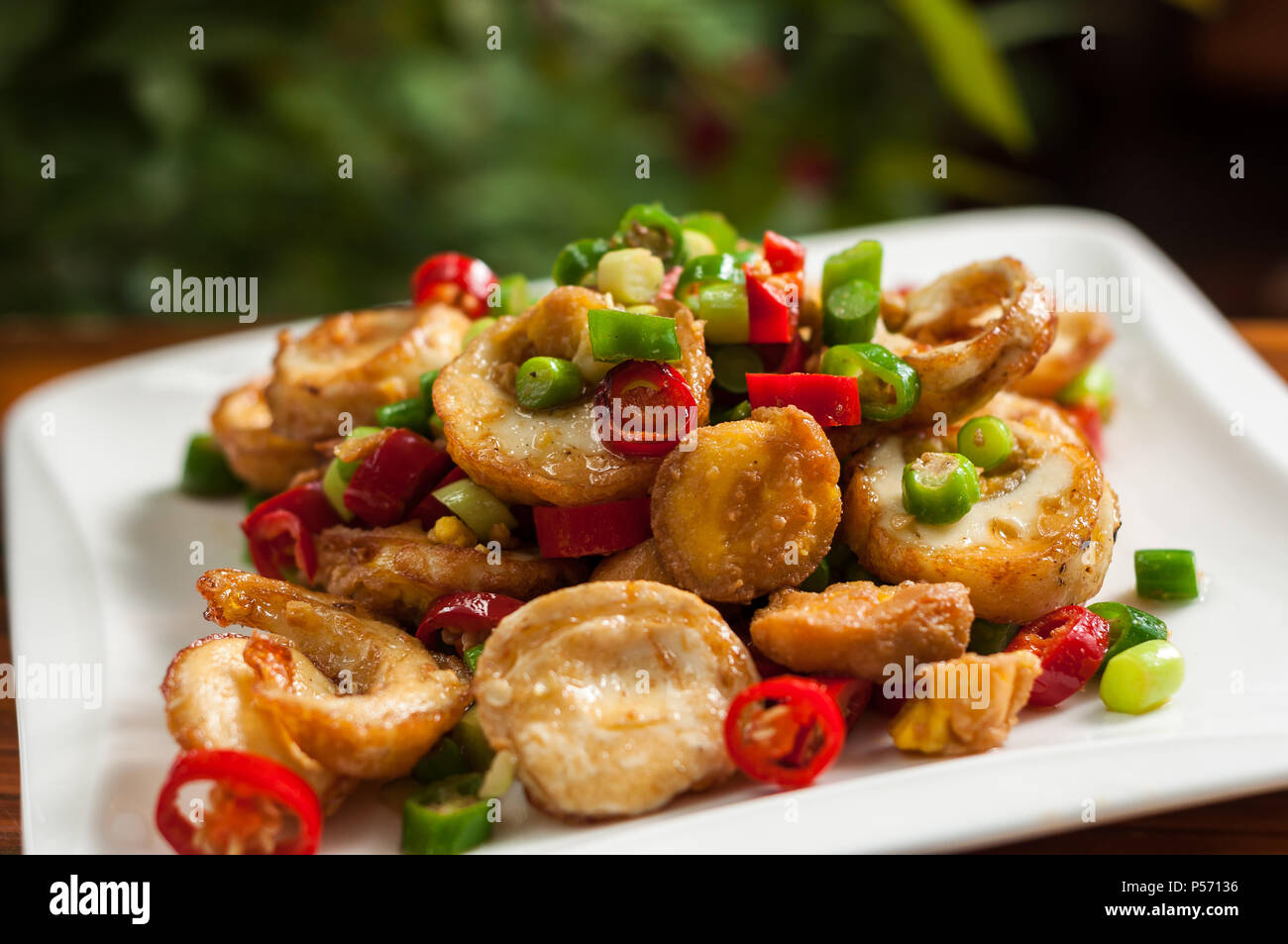 stirfry boiled egg with pepper,Chinese cuisine Stock Photo Alamy