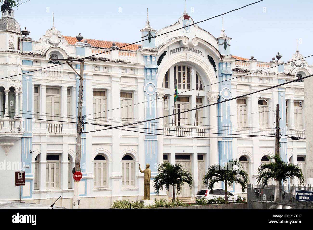 Prefeitura Municipal, Palácio Felipe Camarão,  7 de Setembro square, Cidade Alta, Natal, Rio Grande do Norte, Brazil Stock Photo