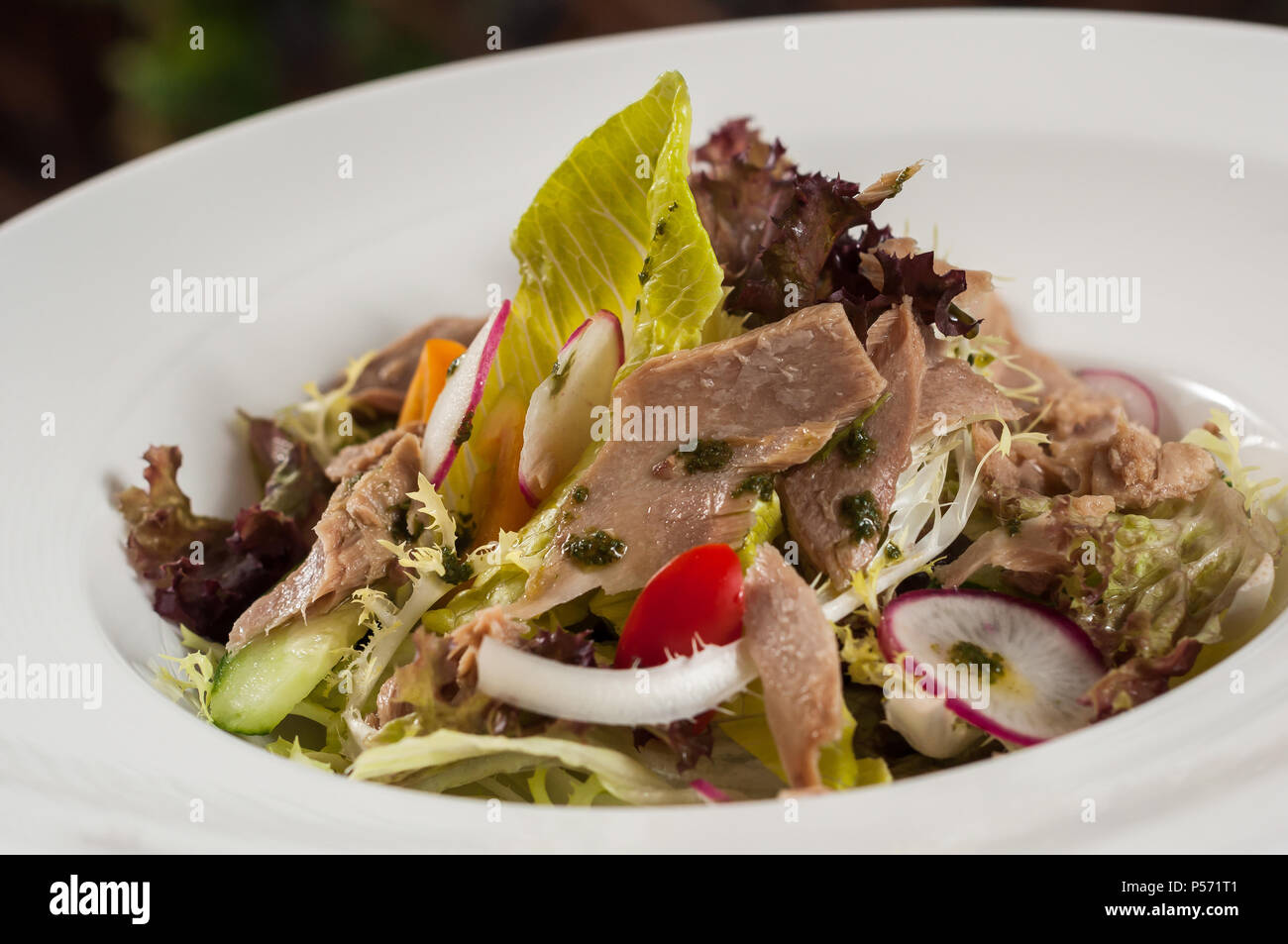 Mediterranean Tuna Fish Salad Stock Photo Alamy