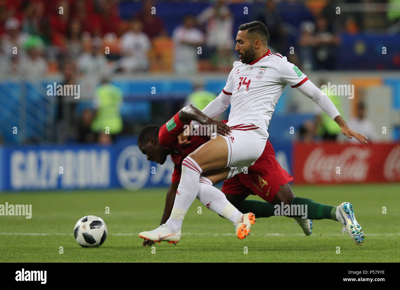 Saransk, Russian. 25th June, 2018. 25.06.2018. Saransk, Russian:SAMAN GHODDOS in action during the Fifa World Cup Russia 2018, Group B, football match between IRAN V PORTUGAL in MORDOVIA ARENA STADIUM in SARANSK. Credit: Independent Photo Agency/Alamy Live News Stock Photo