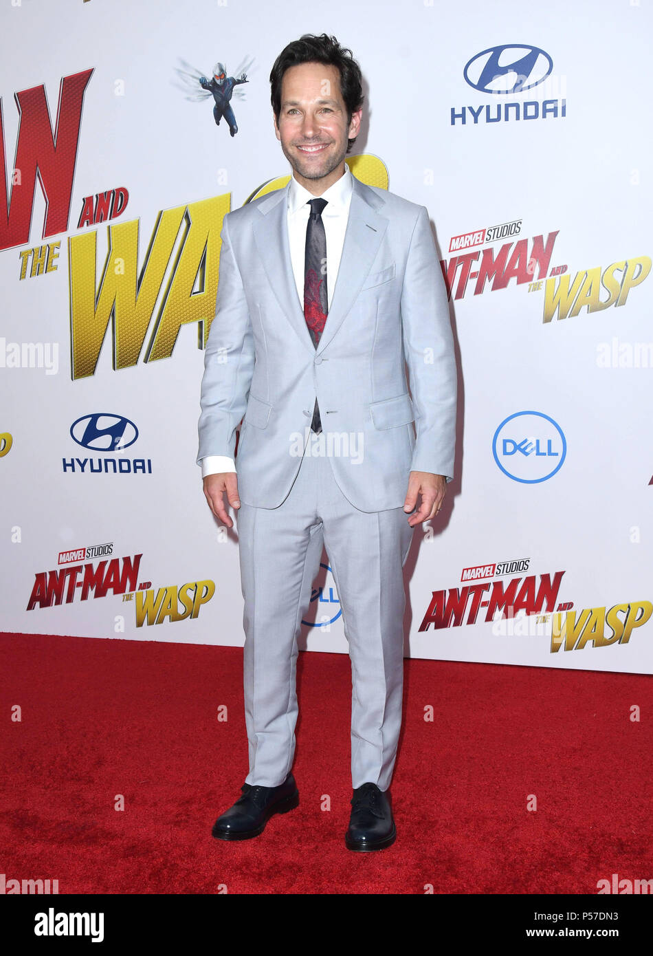Actor Paul Rudd Los Angeles Premiere 'Ant Man Wasp' Held – Stock