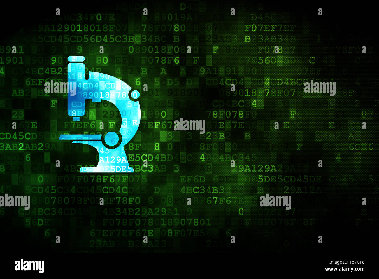Science concept: Microscope on digital background Stock Photo - Alamy