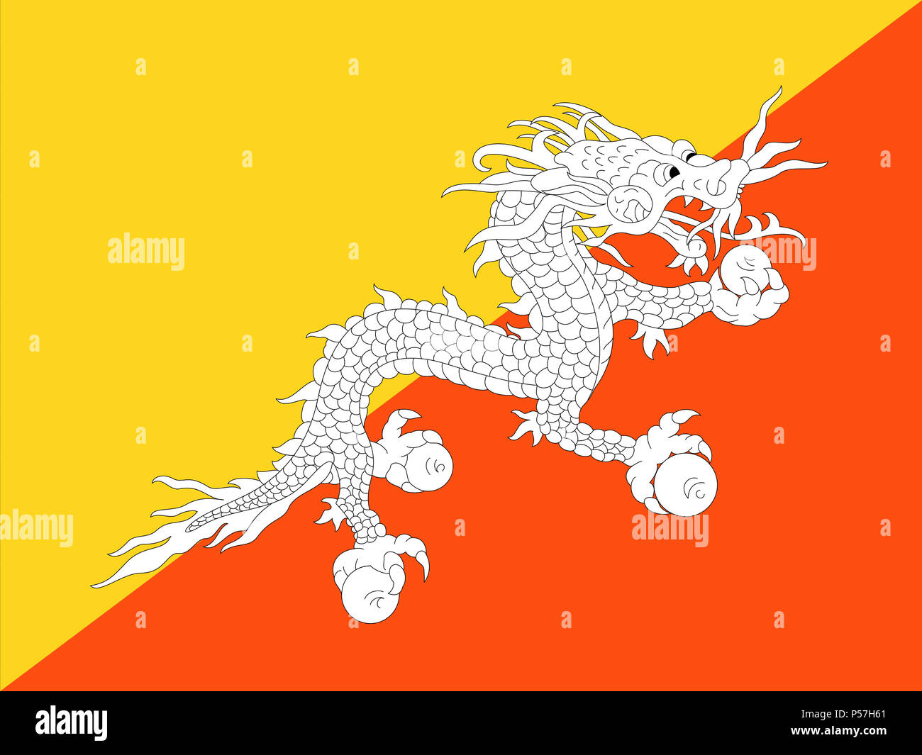 Flag of bhutan hires stock photography and images Alamy