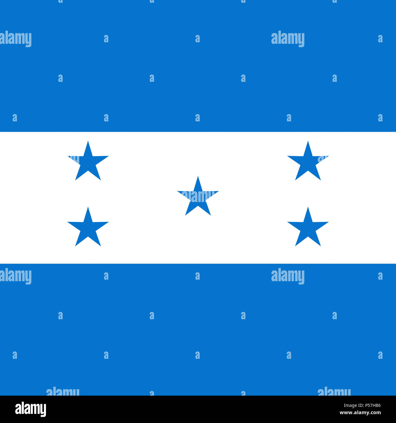 Official national flag of Honduras Stock Photo