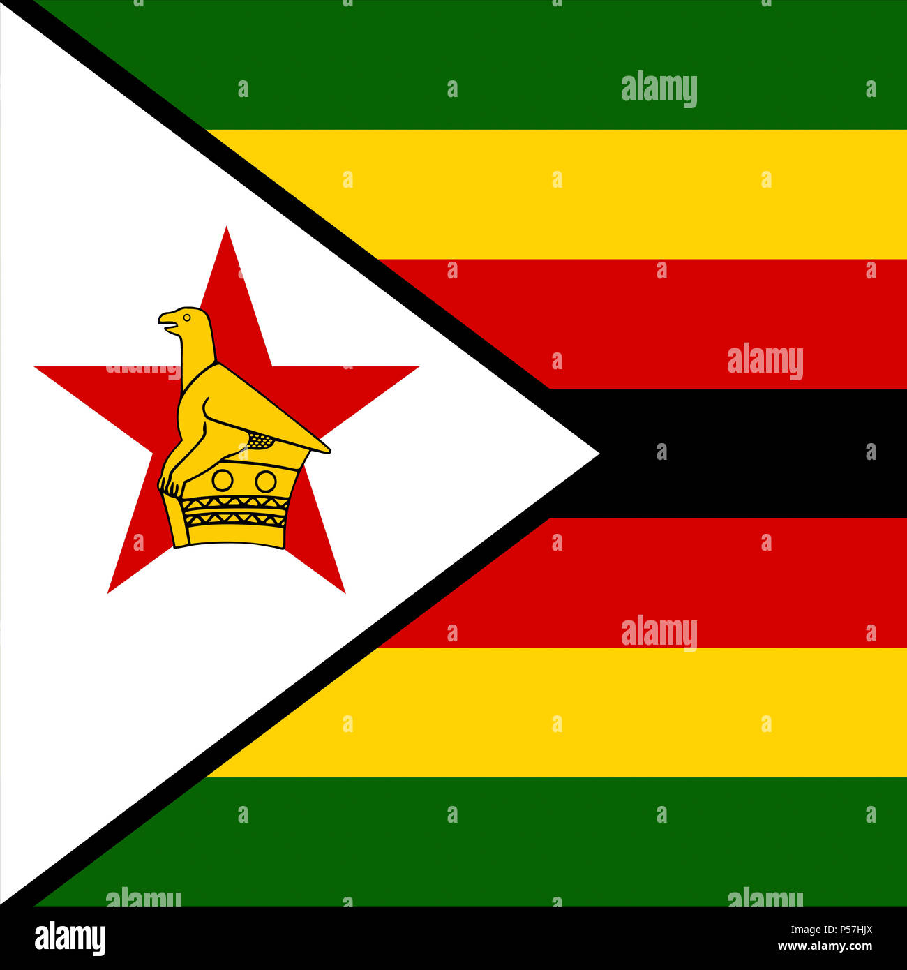 Official national flag of Zimbabwe Stock Photo Alamy