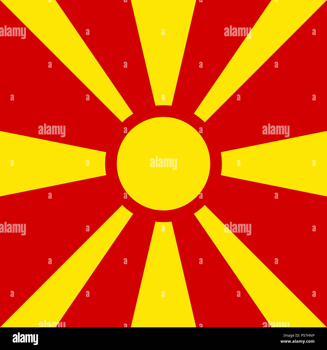Official National Flag Of The Former Yugoslav Republic Of Macedonia Macedonia Stock Photo Alamy