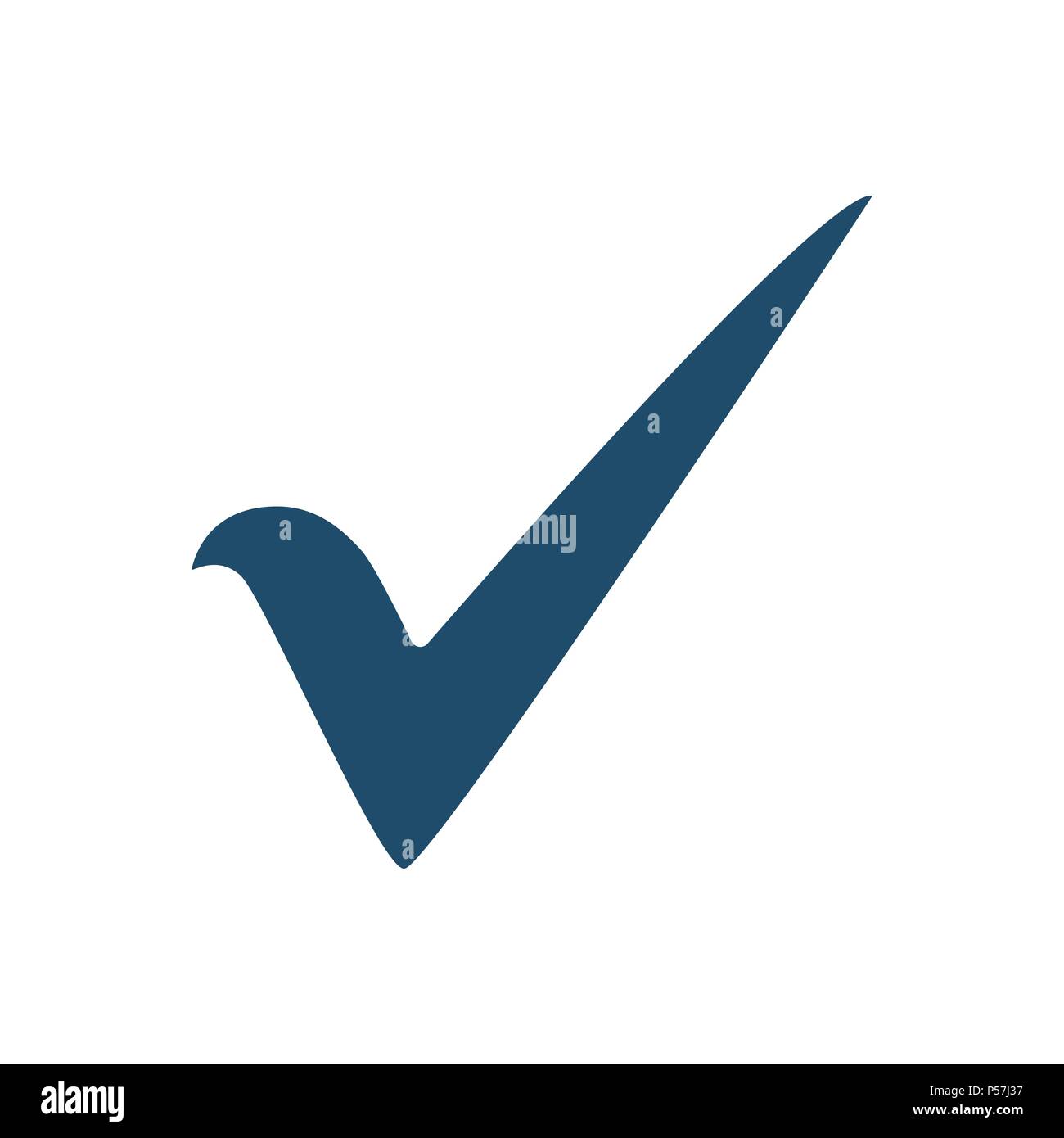 Check Mark Flat Vector Icon. Isolated on White Background. Trendy Flat ...