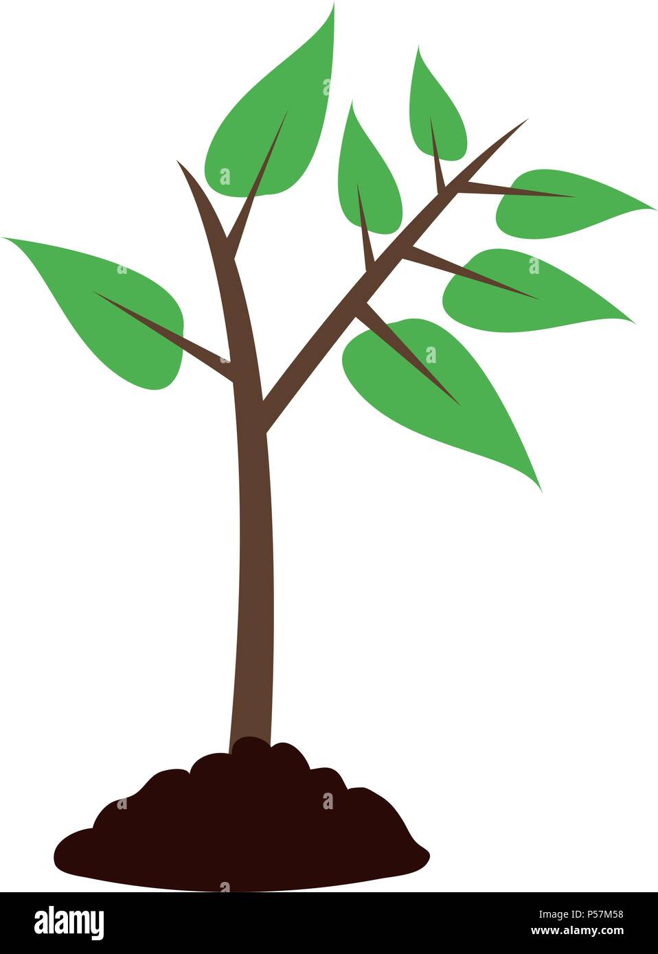 Plant in ground Stock Vector Image & Art - Alamy