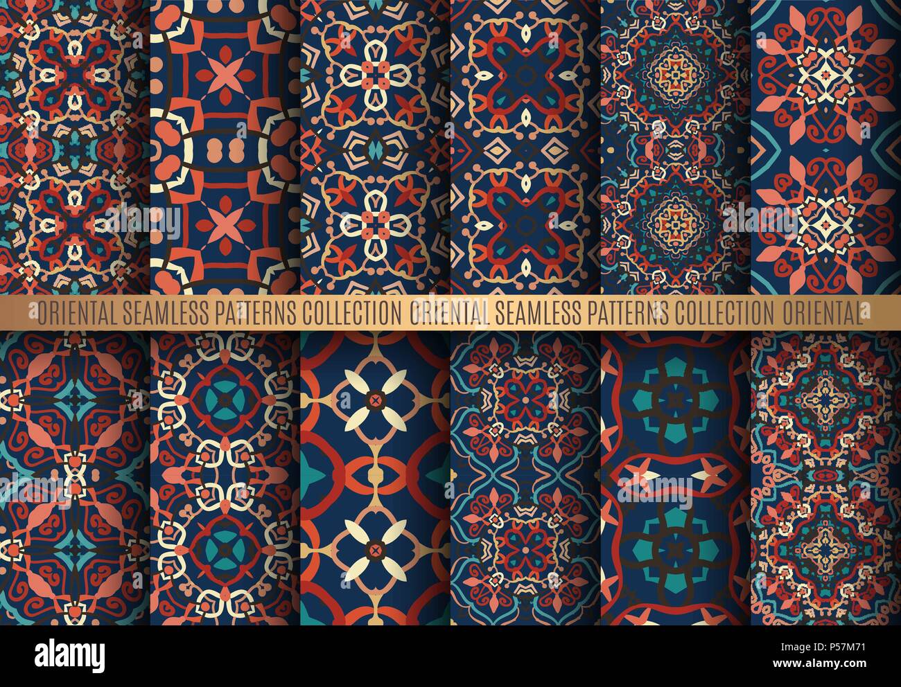 Colorful Arabesque Patterns Stock Vector