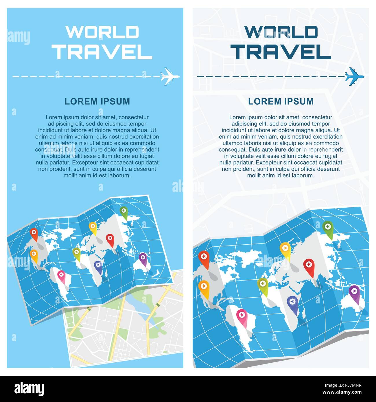 Set banners world map hires stock photography and images Alamy