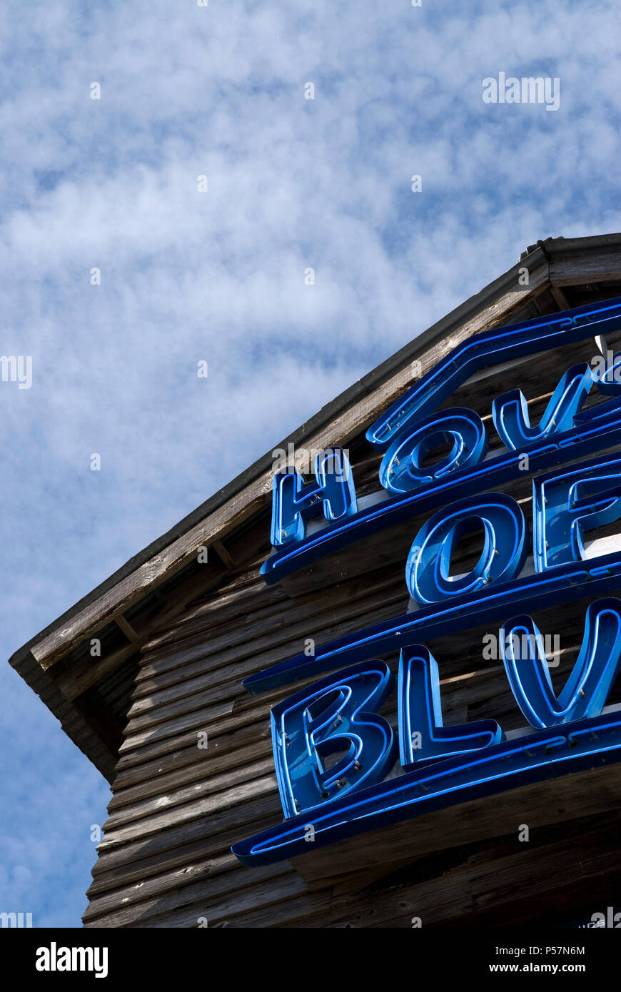 House of blues sign at barefoot landing north myrtle beach sc usa stock