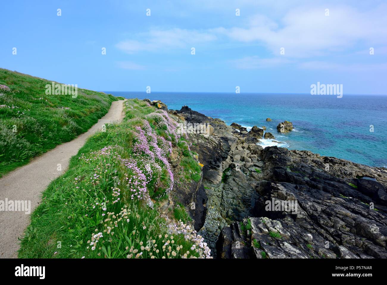 South west coastal footpath,St ives,Cornwall,England UK Stock Photo