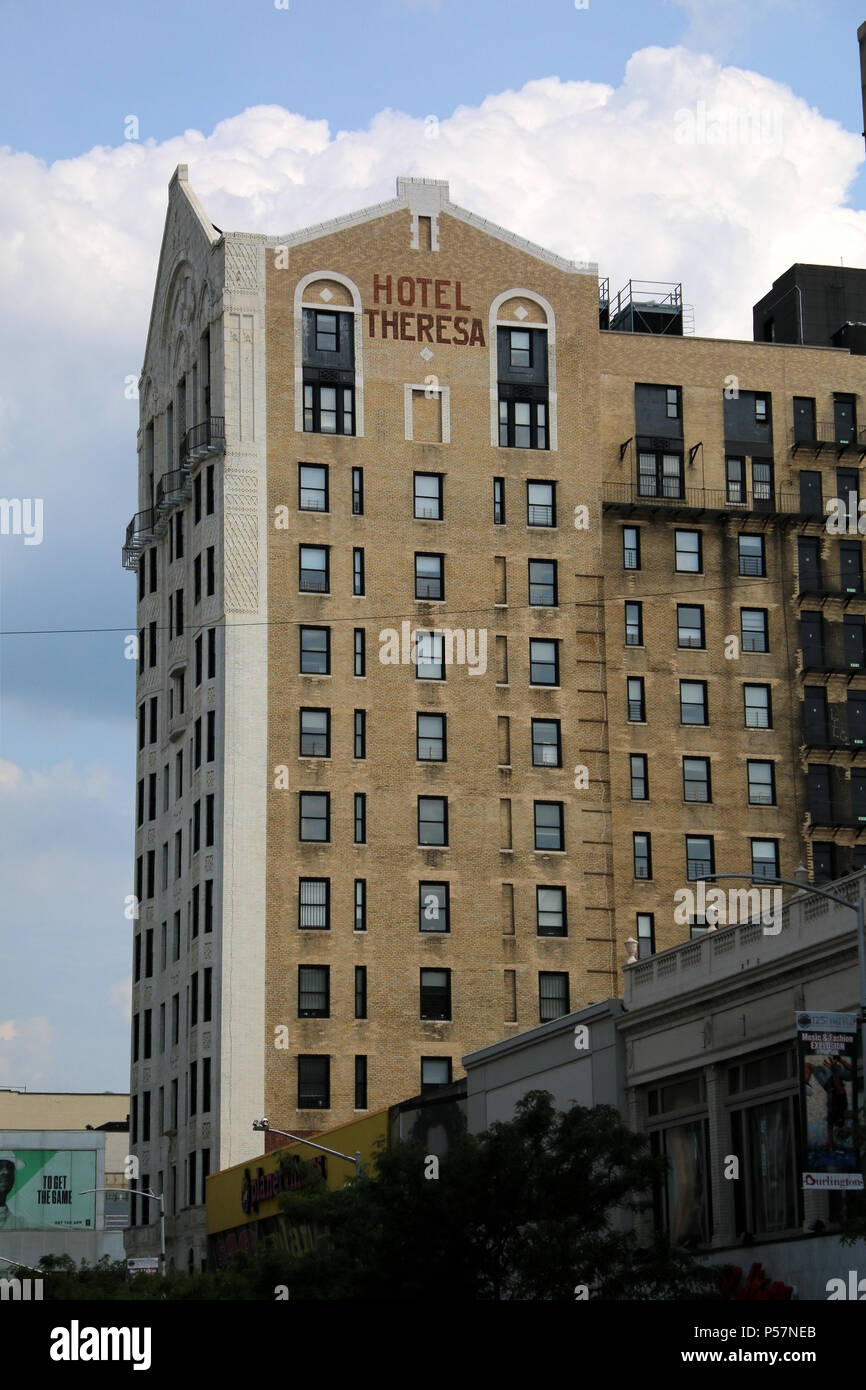 NEW YORK, NY JULY 11 Famed Hotel Theresa's exterior in Harlem