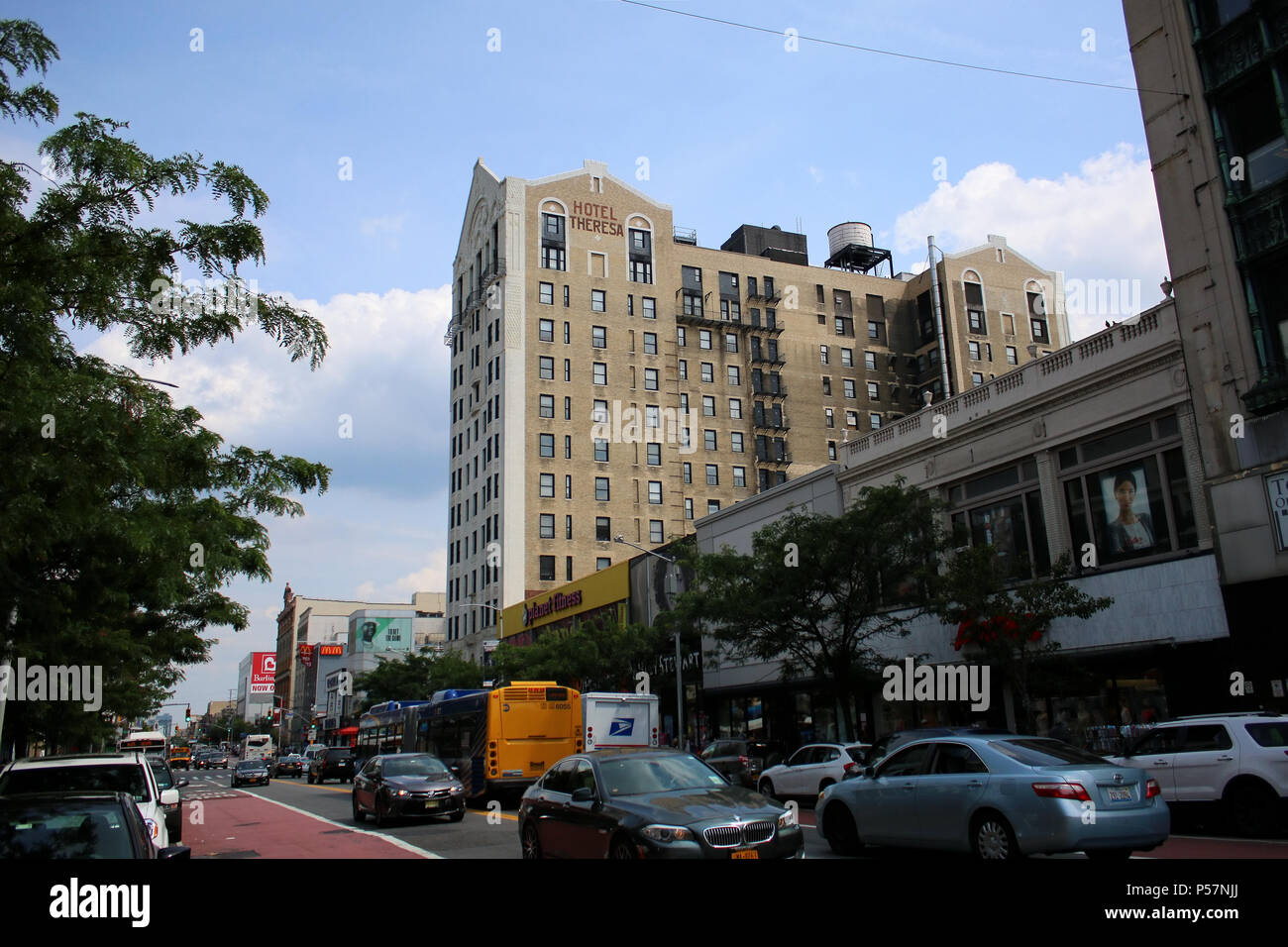 NEW YORK, NY JULY 11 Famed Hotel Theresa's exterior in Harlem