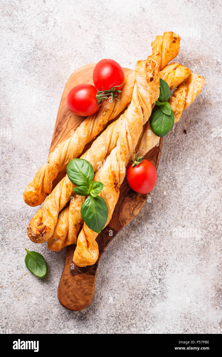 Italian antipasto grissini with tomato Stock Photo Alamy