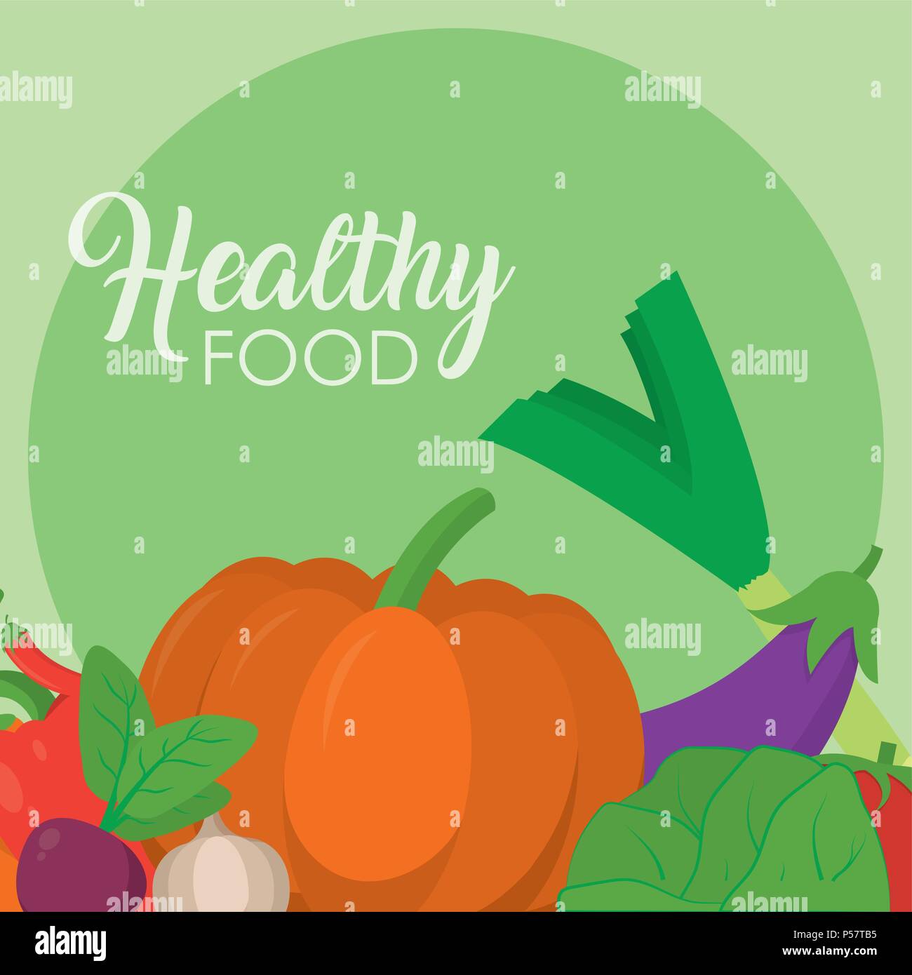 Fresh and healthy vegetables vector illustration graphic design Stock ...