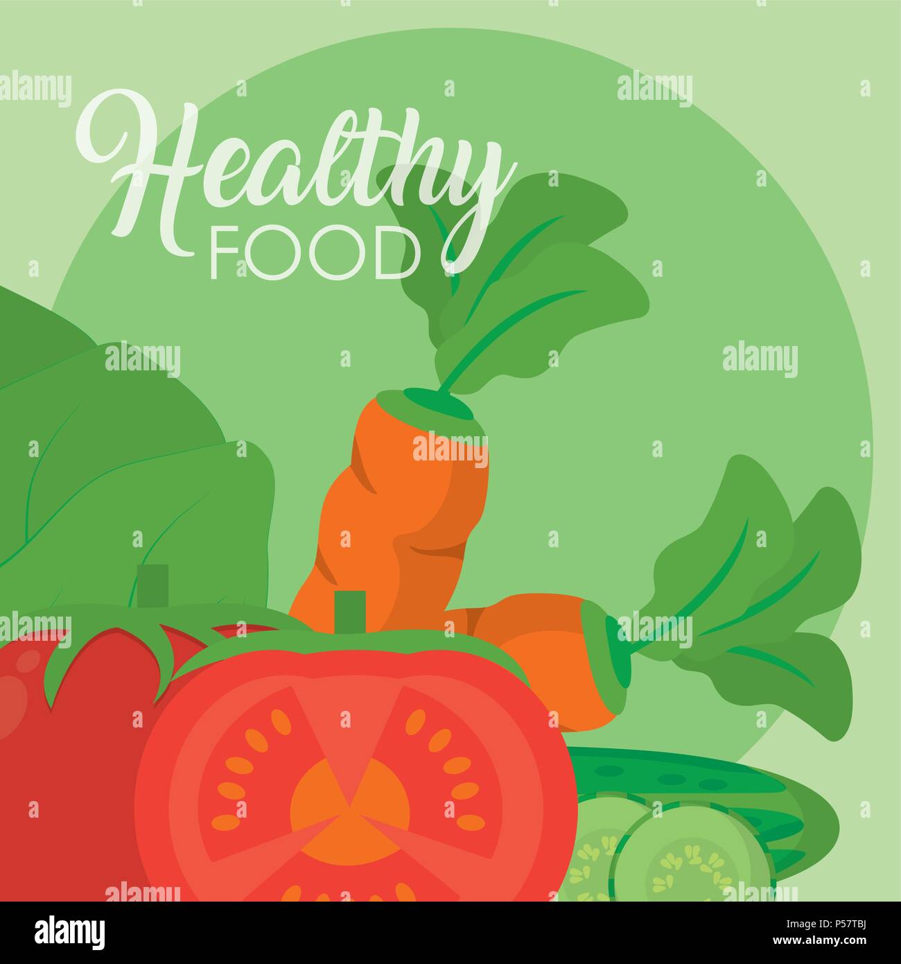 Fresh and healthy vegetables vector illustration graphic design Stock ...