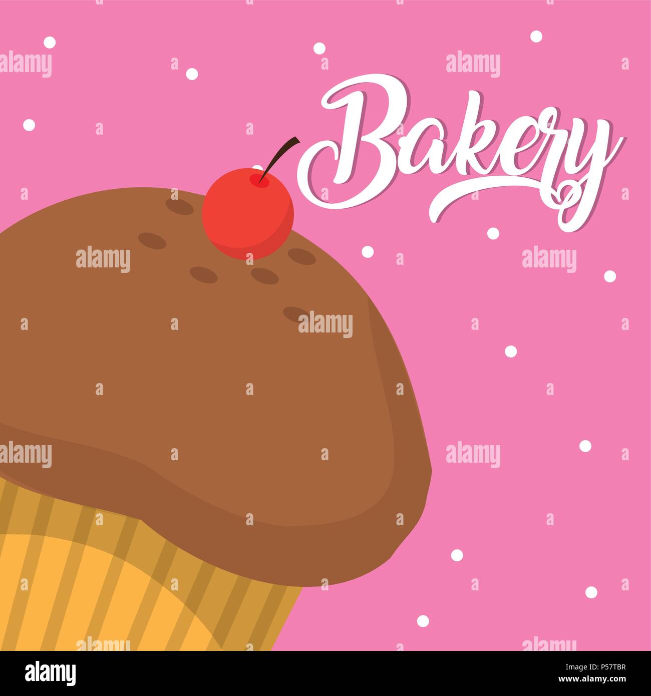Cupcake Delicious and fresh bakery vector illustration graphic design ...