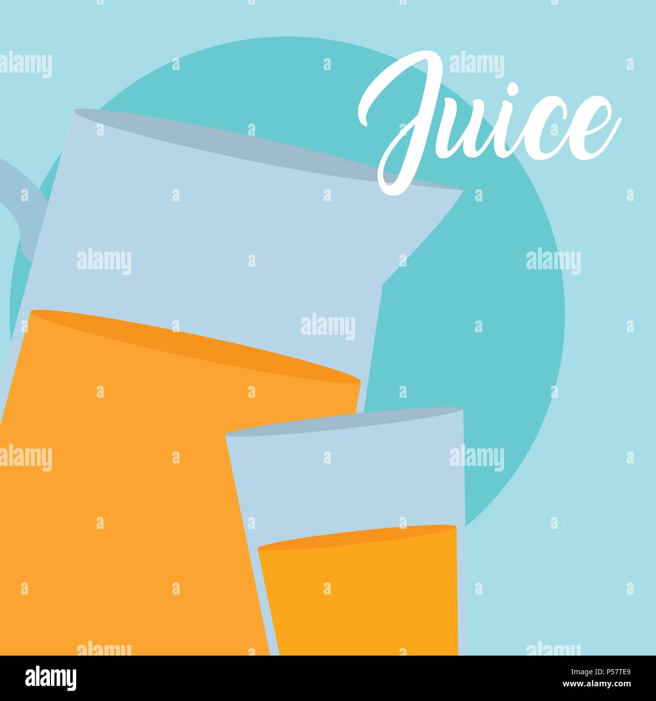 Juice jar and glass cup vector illustration graphic design Stock Vector