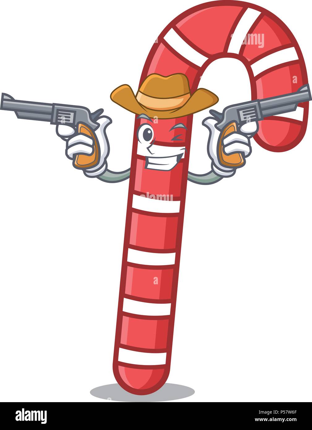 Cowboy candy canes character cartoon Stock Vector Image & Art Alamy