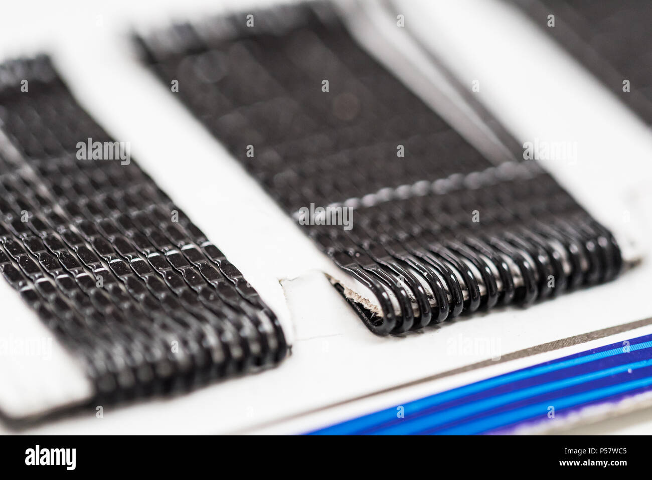 Black Metal Bobby Pins For Hair On Paper Stock Photo 209771301
