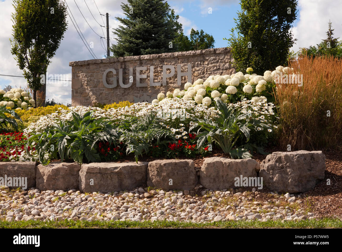 The Guelph gateway sign in Guelph, Ontario, Canada Stock Photo Alamy