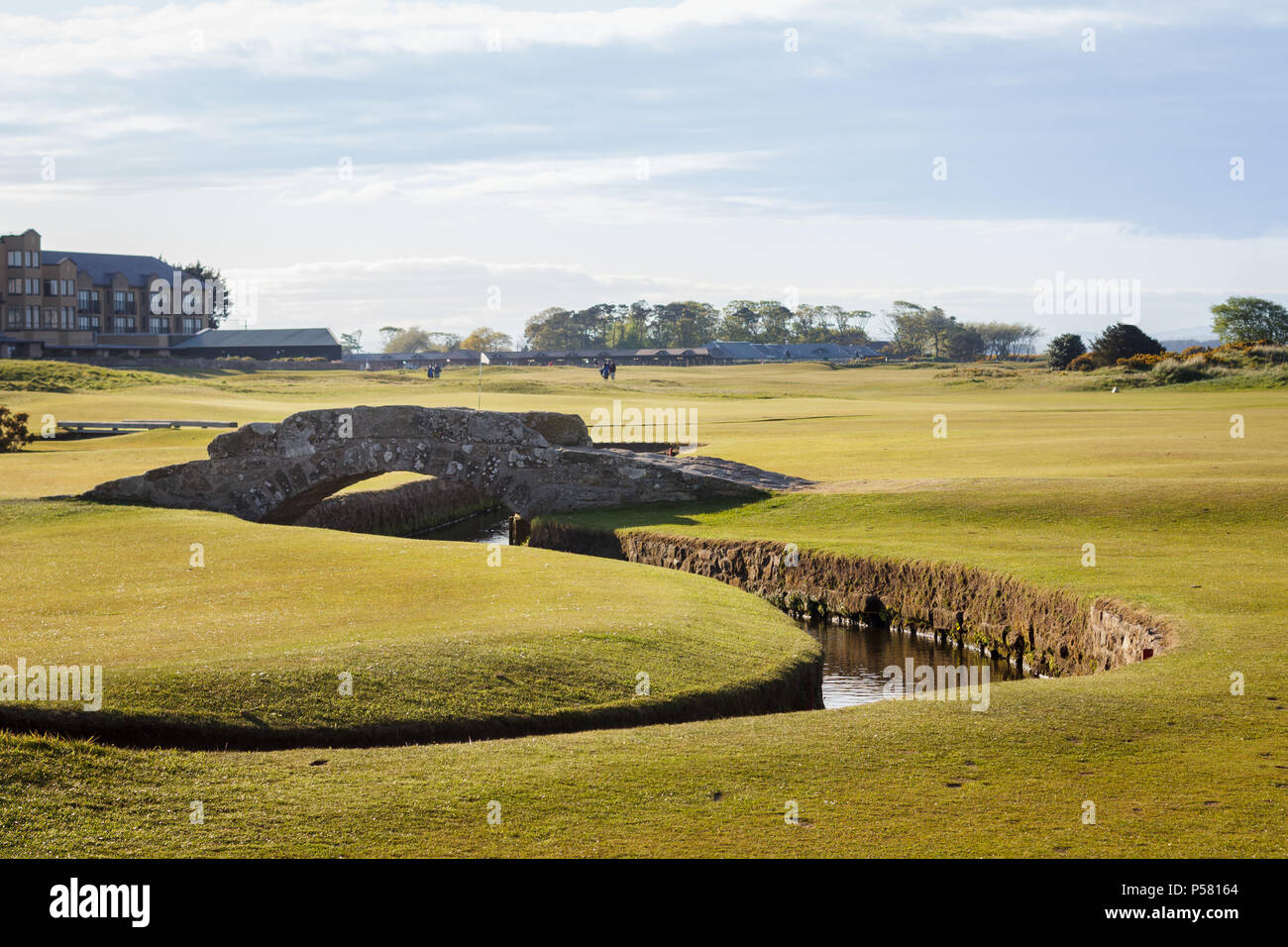 St Andrews the home of Golf and the infamous Swilcan Bridge considered the home of golf Stock Photo