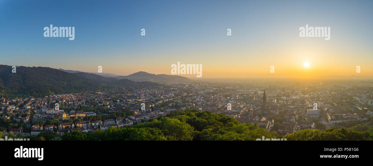 Germany, Freiburg im Breisgau from above XXL panorama Stock Photo