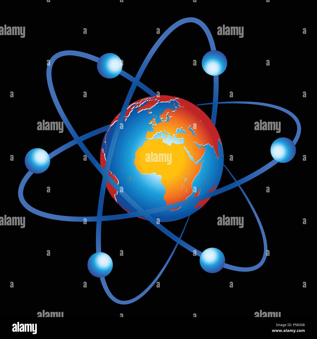 World satellite Stock Vector