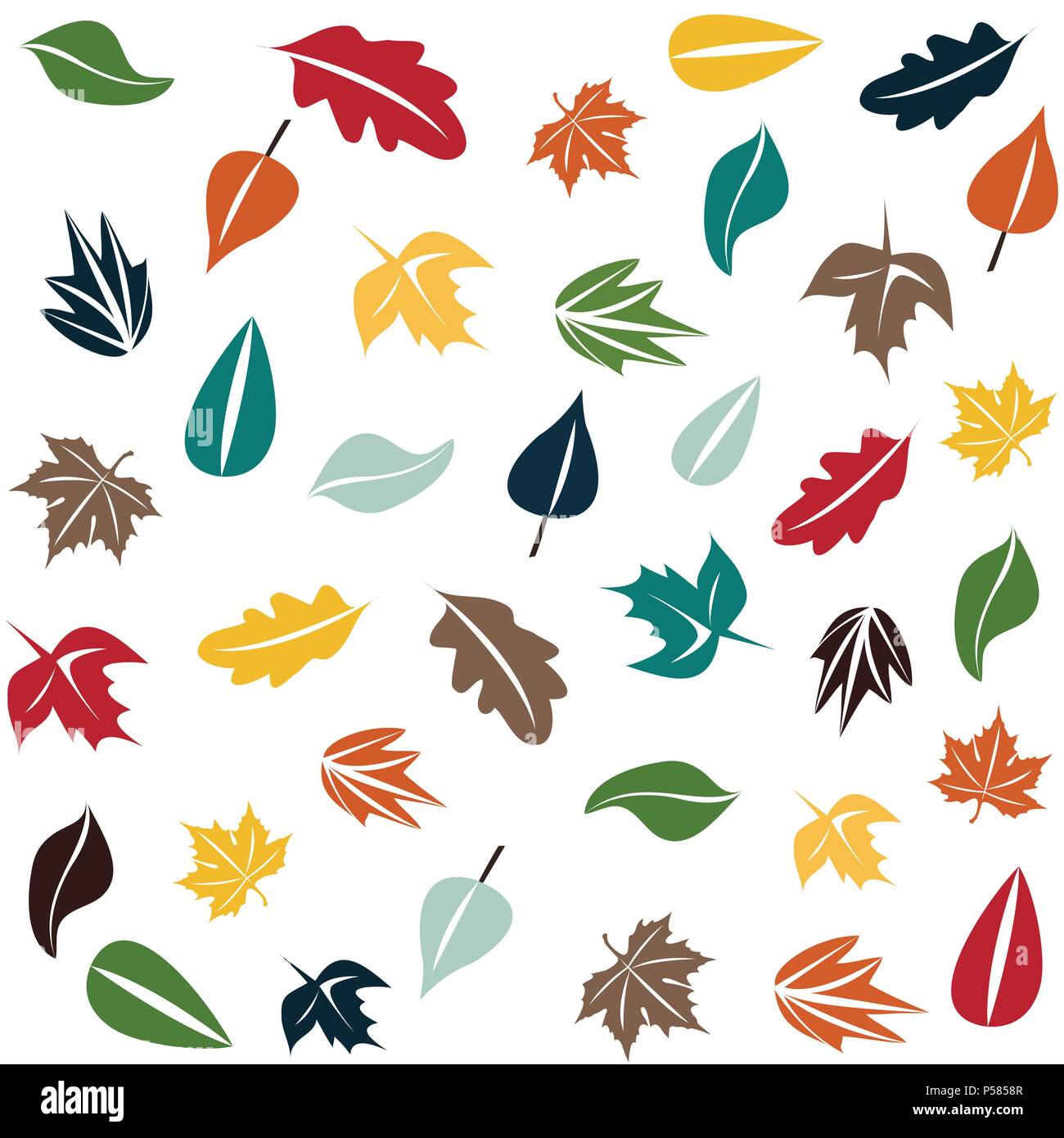 Hello Autumn. Autumn leaves background Stock Vector Image & Art - Alamy