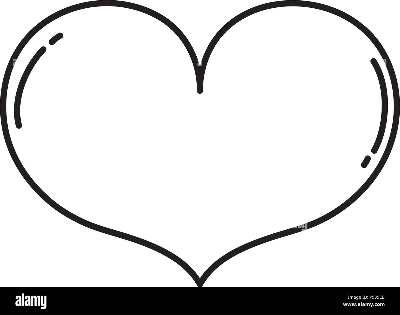 line heart love art symbol design vector illustration Stock Vector ...