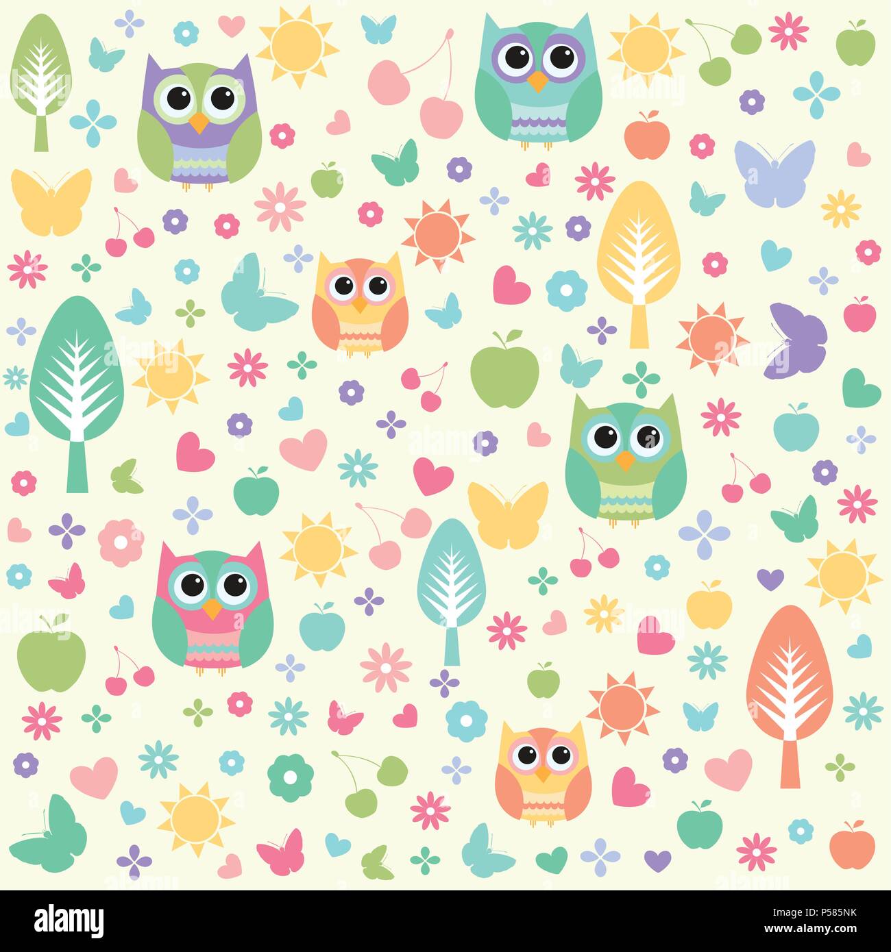 Seamless floral pattern, wallpaper Stock Vector