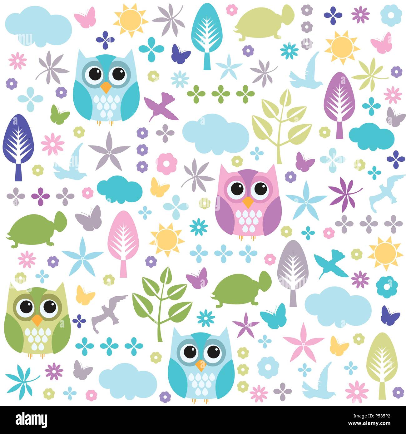 Seamless floral pattern, wallpaper Stock Vector