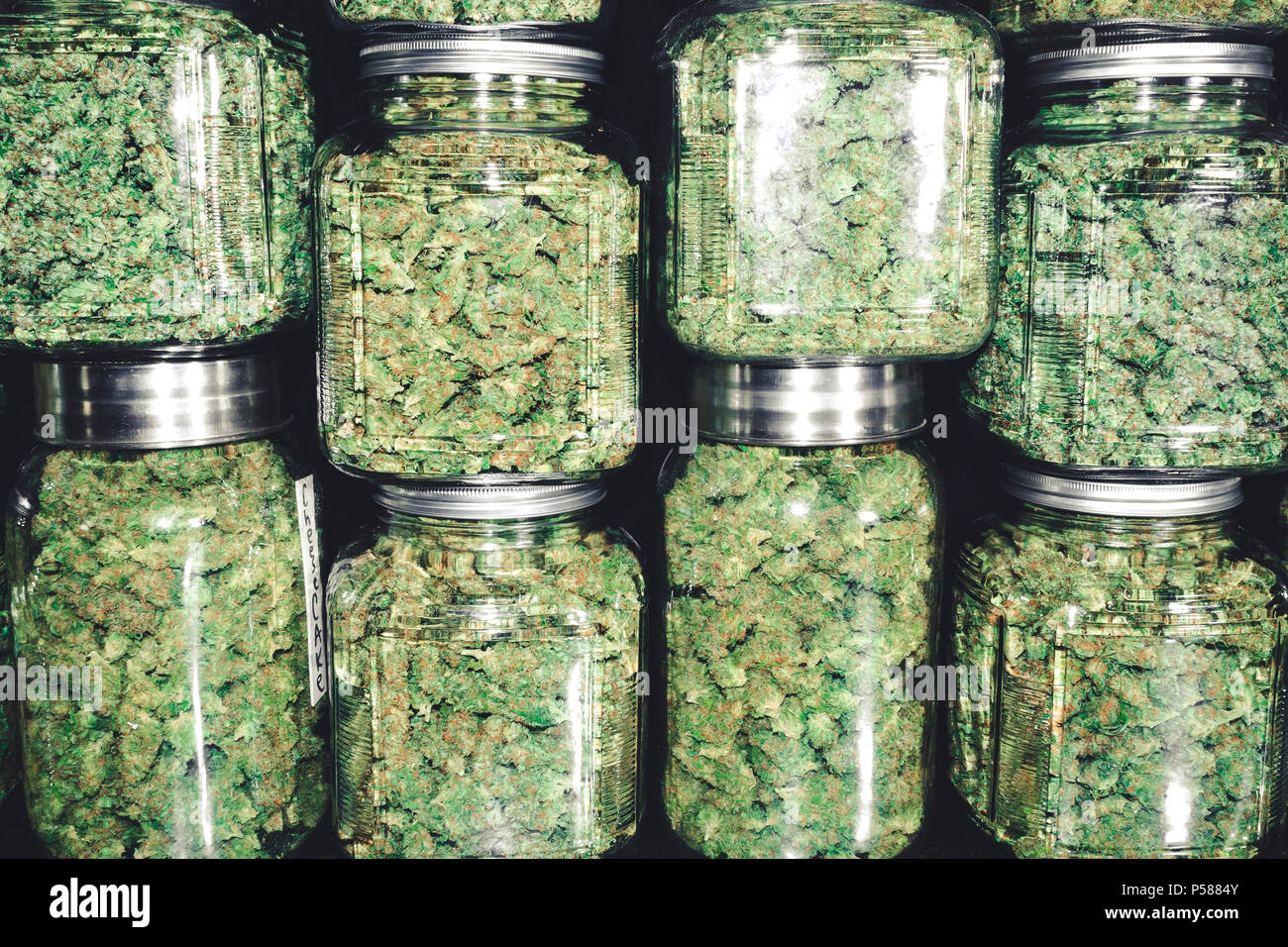 Cannabis dispensary jars hires stock photography and images Alamy