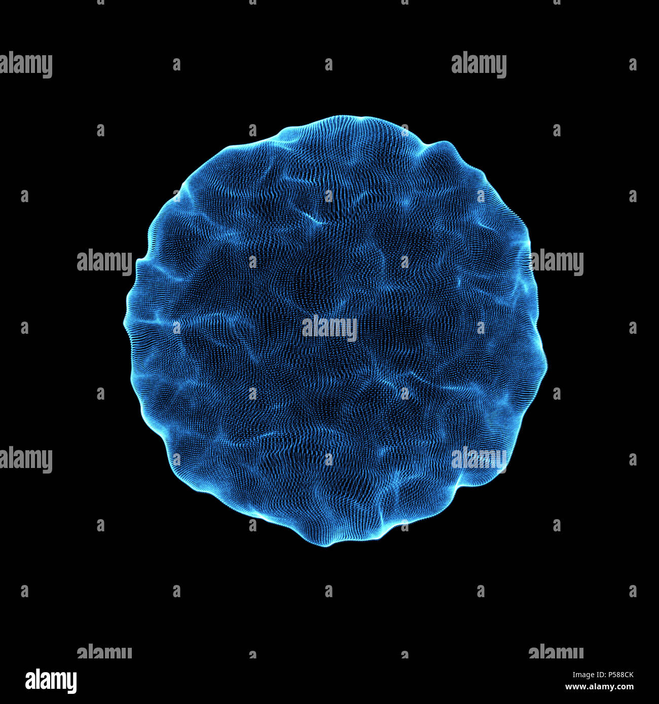 3D render of an abstract sphere of dots Stock Photo - Alamy