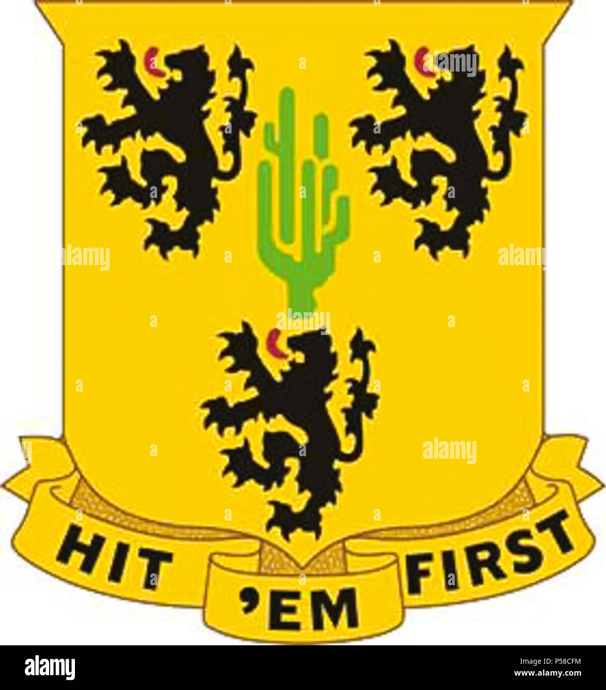 181st Field Artillery Regiment Unit Insignia. Stock Photo