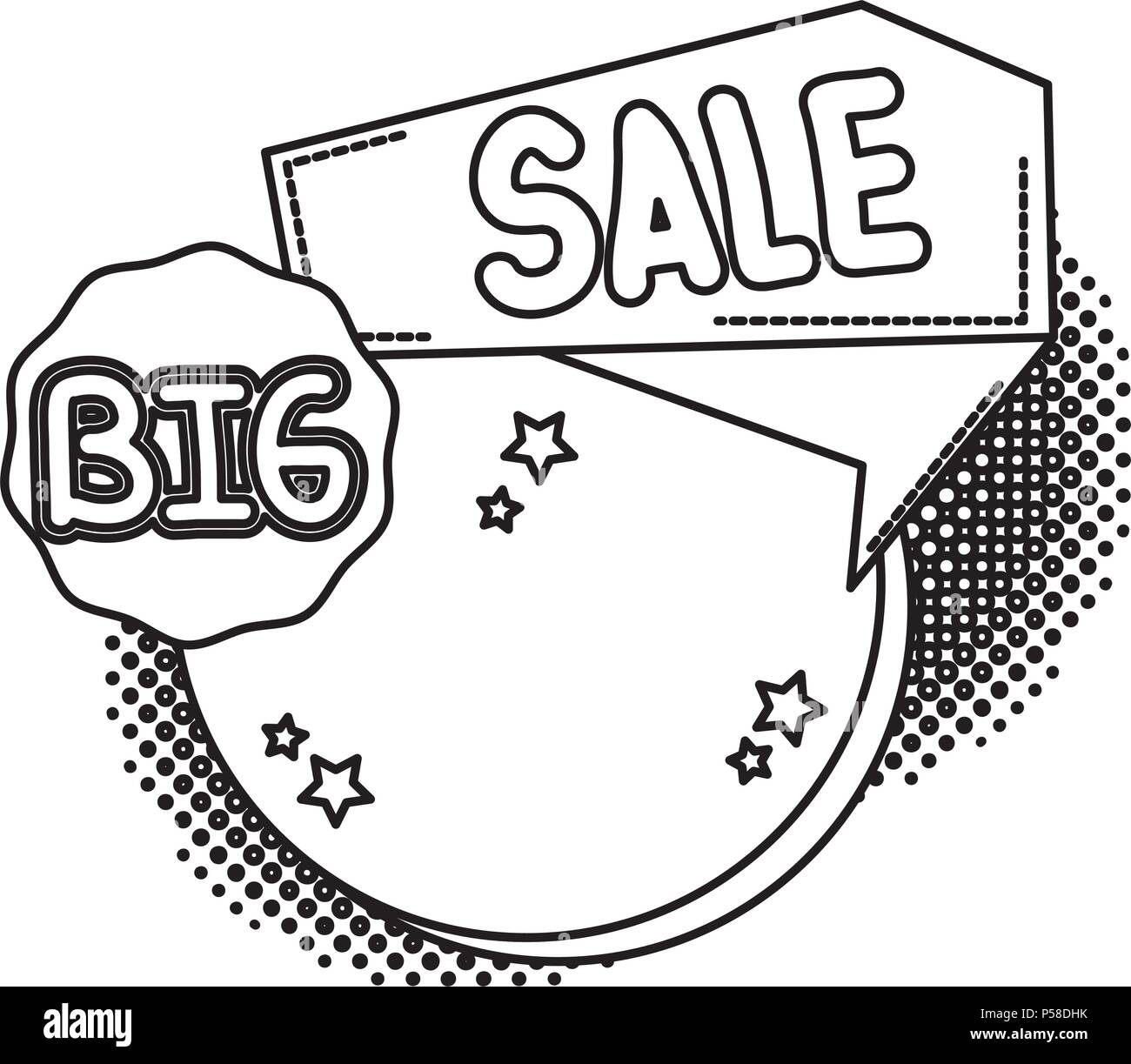 line sale special promotion label store vector illustration Stock